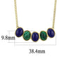 MATK2911 - IP Gold(Ion Plating) Stainless Steel Necklace with Precious Stone Lapis in Montana
