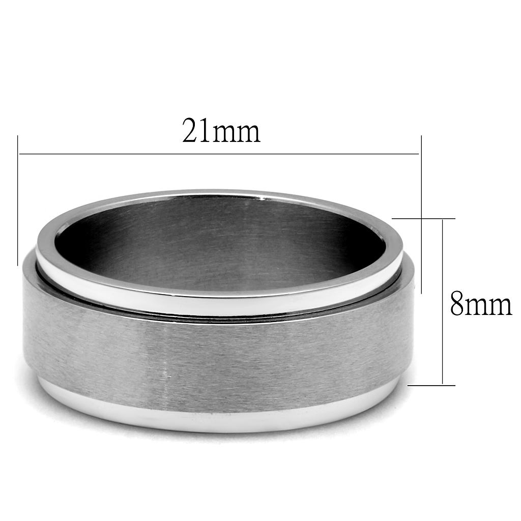 MATK2919 - High polished (no plating) Stainless Steel Ring with No Stone