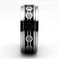 MATK2924 - High polished (no plating) Stainless Steel Ring with Epoxy  in Jet