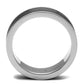 MATK2925 - High polished (no plating) Stainless Steel Ring with Epoxy  in Jet