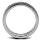 MATK2926 - High polished (no plating) Stainless Steel Ring with Epoxy  in Jet