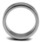 MATK2929 - High polished (no plating) Stainless Steel Ring with Epoxy  in Jet