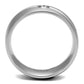 MATK2931 - High polished (no plating) Stainless Steel Ring with AAA Grade CZ  in Clear