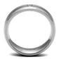 MATK2936 - High polished (no plating) Stainless Steel Ring with AAA Grade CZ  in Clear