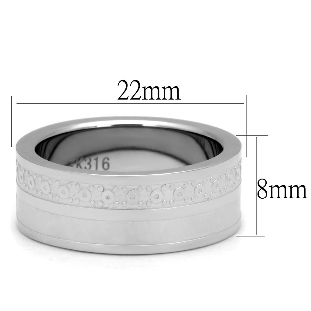 MATK2944 - High polished (no plating) Stainless Steel Ring with No Stone