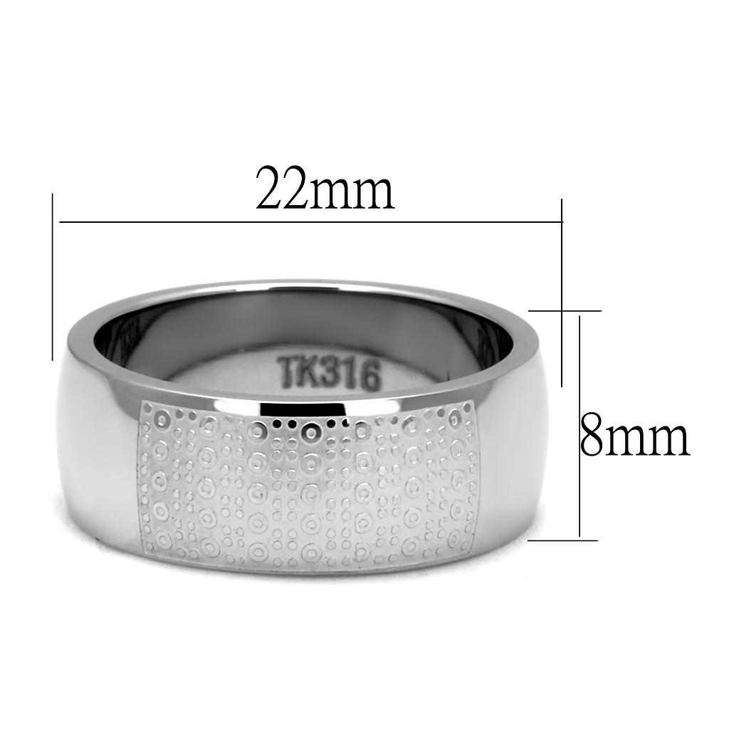 MATK2945 - High polished (no plating) Stainless Steel Ring with No Stone