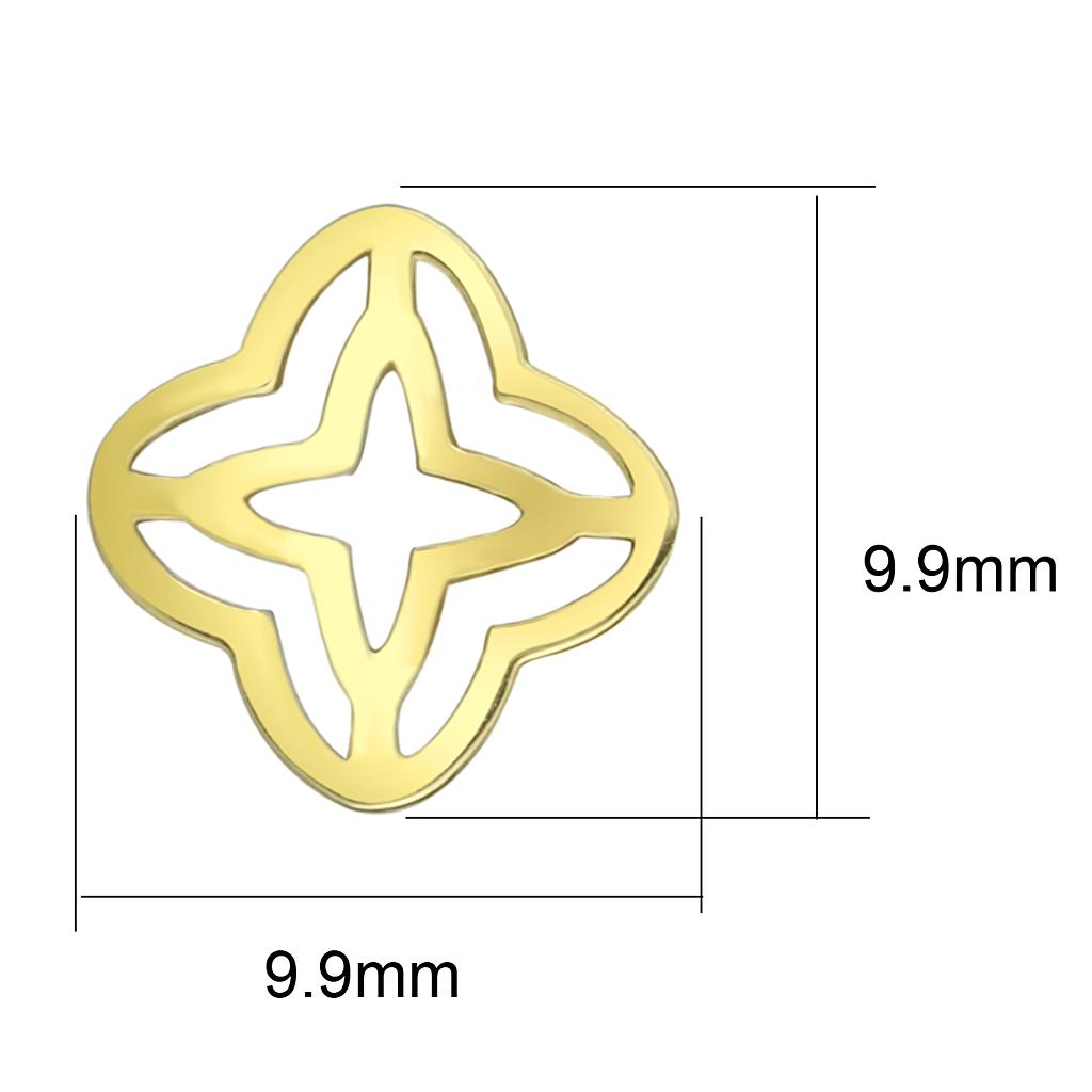 MATK2949 - IP Gold(Ion Plating) Stainless Steel Earrings with No Stone