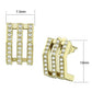 MATK2950 - IP Gold(Ion Plating) Stainless Steel Earrings with Top Grade Crystal  in Clear