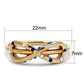 MATK2966 - IP Rose Gold(Ion Plating) Stainless Steel Ring with Top Grade Crystal  in Sapphire