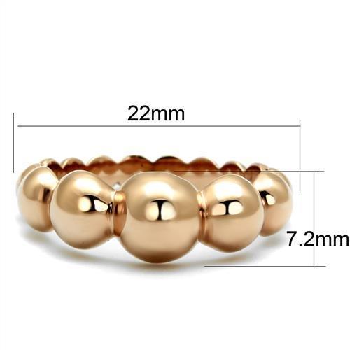 MATK2967 - IP Rose Gold(Ion Plating) Stainless Steel Ring with No Stone