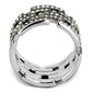 MATK2987 - High polished (no plating) Stainless Steel Ring with Top Grade Crystal  in Multi Color