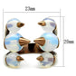 MATK2992 - IP Coffee light Stainless Steel Ring with Synthetic Synthetic Glass in White