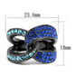 MATK2994 - IP Light Black  (IP Gun) Stainless Steel Ring with Top Grade Crystal  in Multi Color