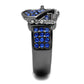 MATK2995 - IP Light Black  (IP Gun) Stainless Steel Ring with Top Grade Crystal  in Multi Color