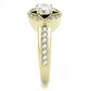 MATK3034 - IP Gold(Ion Plating) Stainless Steel Ring with AAA Grade CZ  in Clear