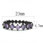 MATK3054 - IP Black(Ion Plating) Stainless Steel Ring with AAA Grade CZ  in Amethyst