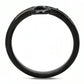 MATK3055 - IP Black(Ion Plating) Stainless Steel Ring with Top Grade Crystal  in Emerald