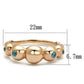 MATK3088 - IP Rose Gold(Ion Plating) Stainless Steel Ring with AAA Grade CZ  in Sea Blue