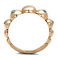 MATK3088 - IP Rose Gold(Ion Plating) Stainless Steel Ring with AAA Grade CZ  in Sea Blue