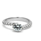 MATK3094 - High polished (no plating) Stainless Steel Ring with AAA Grade CZ  in Clear
