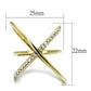MATK3109 - IP Gold(Ion Plating) Stainless Steel Ring with AAA Grade CZ  in Clear