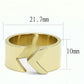 MATK3120 - IP Gold(Ion Plating) Stainless Steel Ring with No Stone