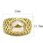 MATK3122 - IP Gold(Ion Plating) Stainless Steel Ring with AAA Grade CZ  in Champagne