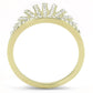 MATK3128 - IP Gold(Ion Plating) Stainless Steel Ring with Top Grade Crystal  in Clear