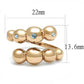 MATK3131 - IP Rose Gold(Ion Plating) Stainless Steel Ring with Top Grade Crystal  in Sea Blue