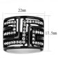 MATK3134 - IP Light Black  (IP Gun) Stainless Steel Ring with Top Grade Crystal  in Clear