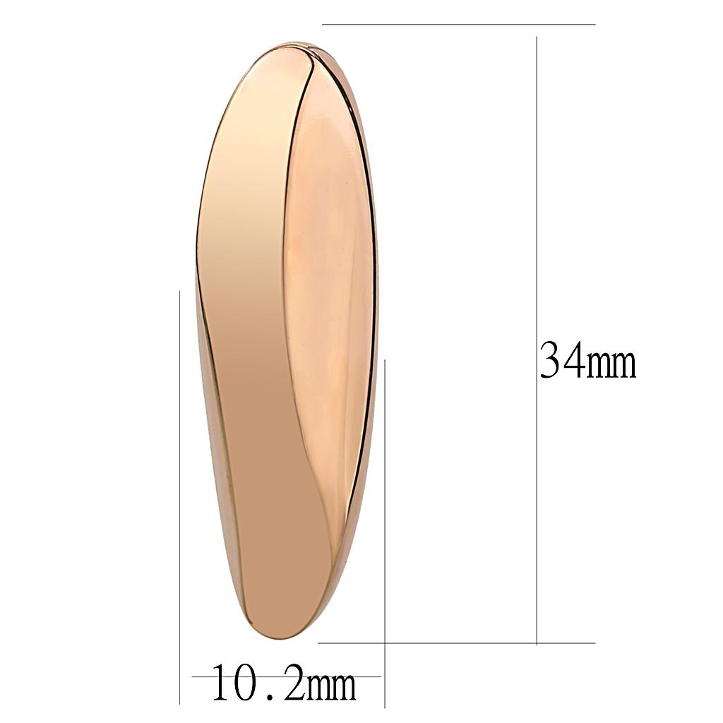 MATK3154 - IP Rose Gold(Ion Plating) Stainless Steel Earrings with No Stone