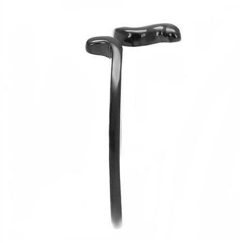 MATK3164 - IP Black(Ion Plating) Stainless Steel Ring with No Stone