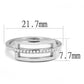MATK3177 - High polished (no plating) Stainless Steel Ring with AAA Grade CZ  in Clear