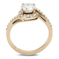 MATK3178 - IP Rose Gold(Ion Plating) Stainless Steel Ring with AAA Grade CZ  in Clear