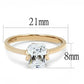 MATK3179 - IP Rose Gold(Ion Plating) Stainless Steel Ring with AAA Grade CZ  in Clear