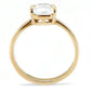 MATK3179 - IP Rose Gold(Ion Plating) Stainless Steel Ring with AAA Grade CZ  in Clear