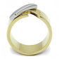 MATK3184 - Two-Tone IP Gold (Ion Plating) Stainless Steel Ring with No Stone