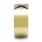 MATK3185 - Two-Tone IP Gold (Ion Plating) Stainless Steel Ring with No Stone