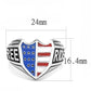 MATK3192 - High polished (no plating) Stainless Steel Ring with Epoxy  in Multi Color