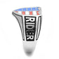 MATK3192 - High polished (no plating) Stainless Steel Ring with Epoxy  in Multi Color