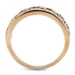 MATK3194 - IP Rose Gold(Ion Plating) Stainless Steel Ring with Top Grade Crystal  in Clear