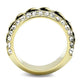 MATK3196 - IP Gold(Ion Plating) Stainless Steel Ring with Top Grade Crystal  in Clear