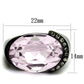 MATK3213 - IP Black(Ion Plating) Stainless Steel Ring with Top Grade Crystal  in Light Amethyst