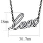 MATK3217 - IP Black(Ion Plating) Stainless Steel Chain Pendant with AAA Grade CZ  in Clear