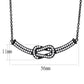 MATK3219 - IP Black(Ion Plating) Stainless Steel Chain Pendant with AAA Grade CZ  in Clear