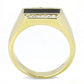 MATK3222 - IP Gold(Ion Plating) Stainless Steel Ring with AAA Grade CZ  in Clear