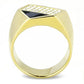 MATK3224 - IP Gold(Ion Plating) Stainless Steel Ring with Top Grade Crystal  in Clear