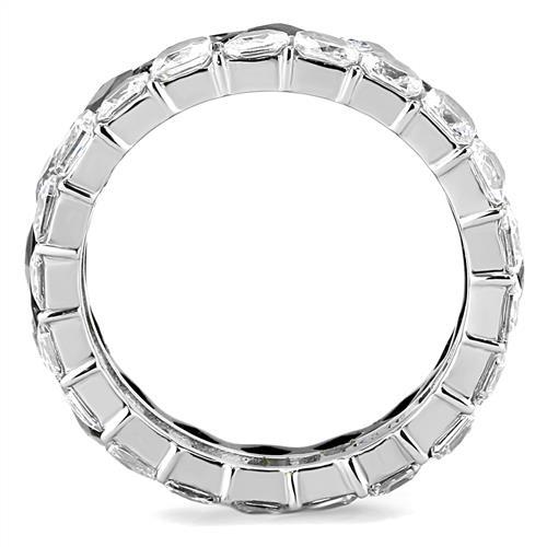 MATK3231 - Two-Tone IP Black (Ion Plating) Stainless Steel Ring with AAA Grade CZ  in Black Diamond