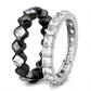 MATK3231 - Two-Tone IP Black (Ion Plating) Stainless Steel Ring with AAA Grade CZ  in Black Diamond