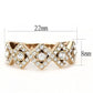 MATK3237 - IP Rose Gold(Ion Plating) Stainless Steel Ring with Top Grade Crystal  in Clear